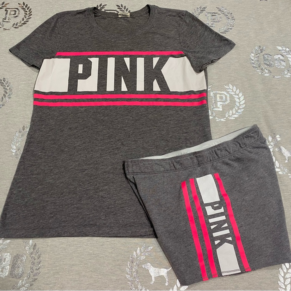 VS PINK SHORTS SET EUC SMALL